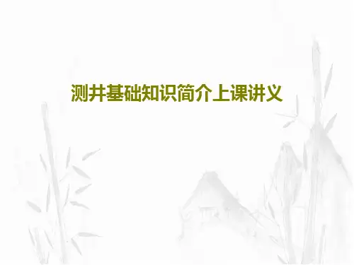 测井基础知识简介上课讲义27页PPT