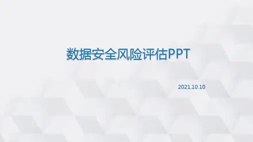 数据安全风险评估PPT