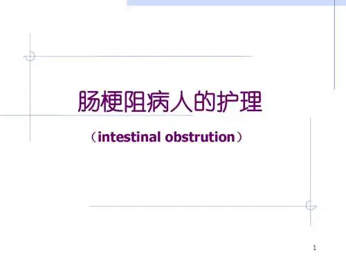 肠梗阻患者的护理 ppt课件