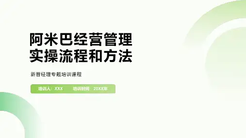 淡雅绿色阿米巴经营管理实操流程和方法培训课件