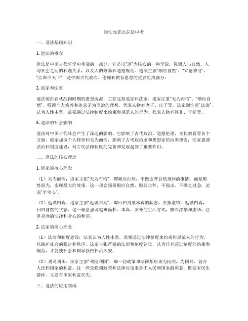 道法知识点总结中考