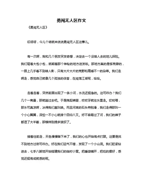 勇闯无人区作文