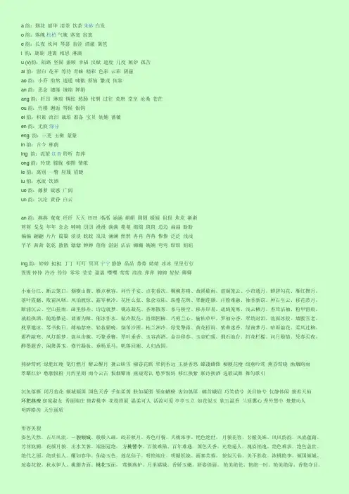 古风常用词语 1