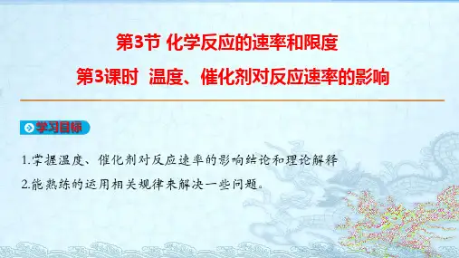 人教版必修二第二章第三节第四课时：温度、催化剂对反应速率的影响(共21张PPT)