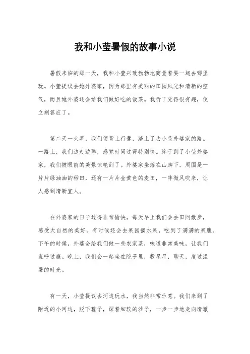 我和小莹暑假的故事小说