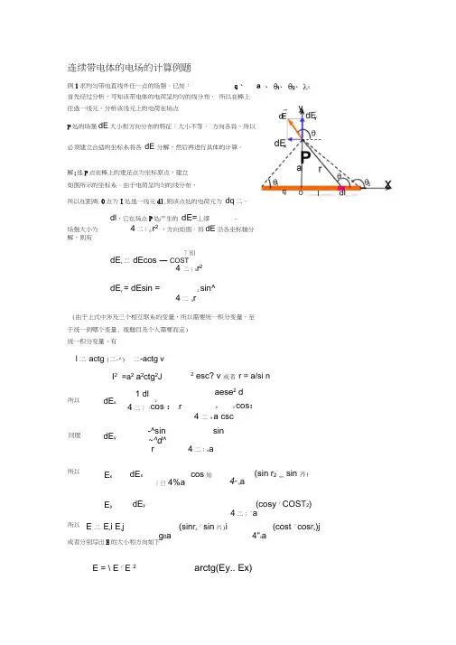 静电场各节重点例题详解