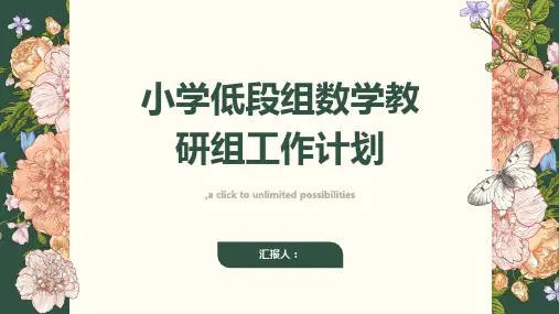 小学低段组数学教研组工作计划