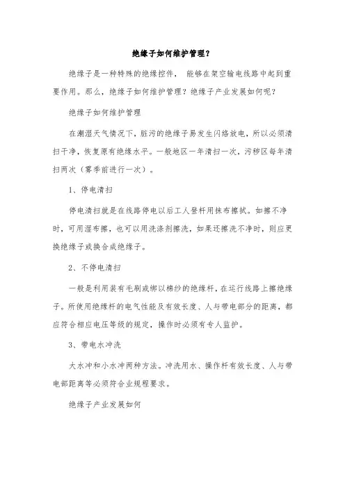 绝缘子如何维护管理？