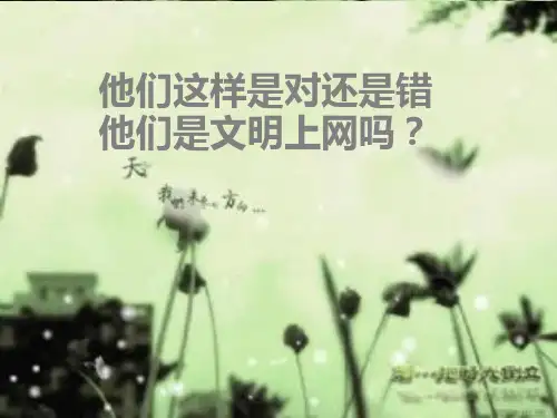 第一课文明使用网络主题班会