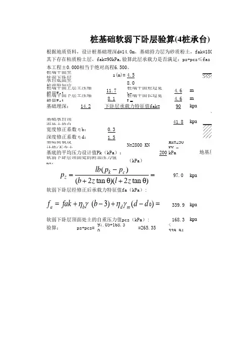 软弱下卧层验算