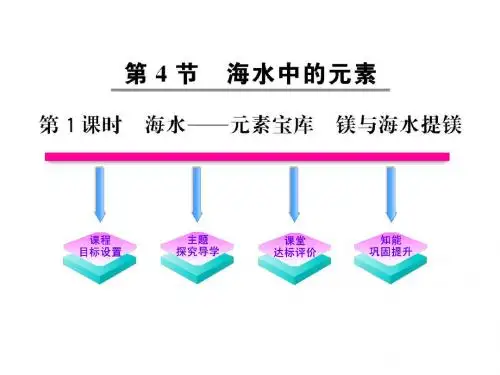 鲁科版高中化学必修一课件3.4.1海水中的元素