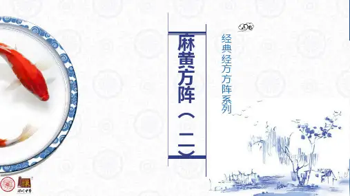 【中医 经方 课件 PPT】麻黄方阵(二)
