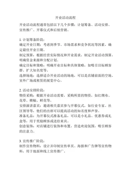 开业活动流程