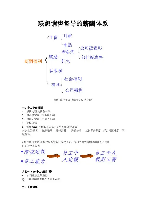 联想的薪酬体系