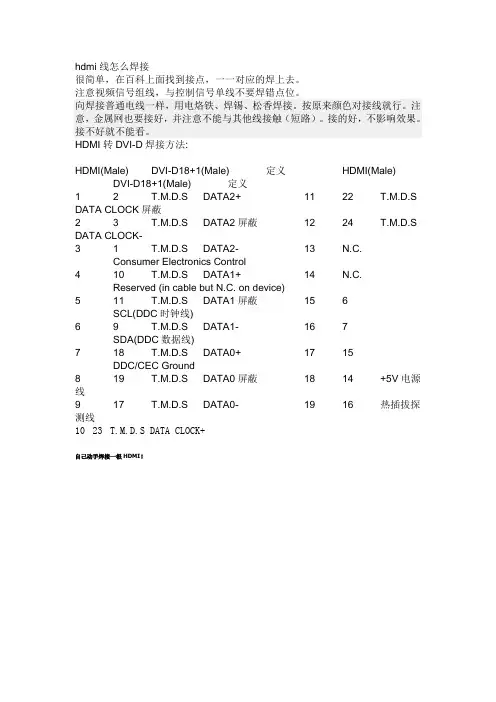 hdmi焊接