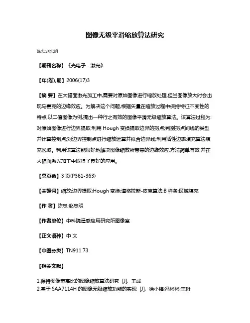 图像无级平滑缩放算法研究