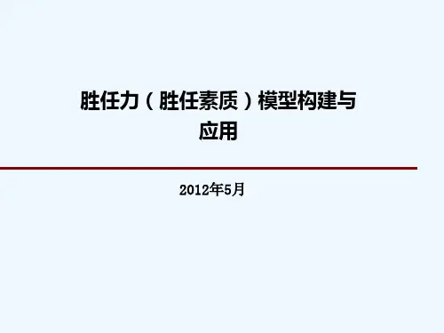 胜任力(胜任素质)模型构建与应用