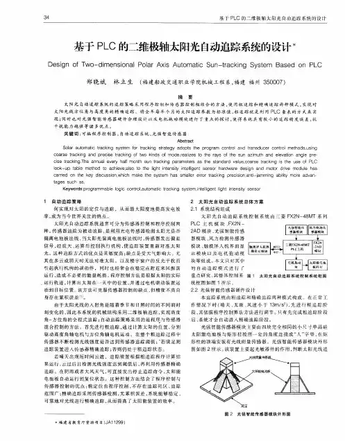 基于PLC的二维极轴太阳光自动追踪系统的设计