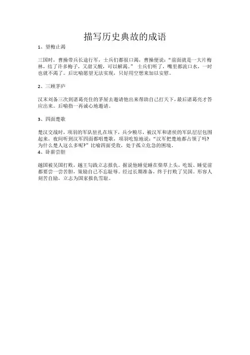 描写历史典故的成语 2