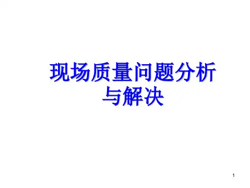 现场质量问题分析与解决