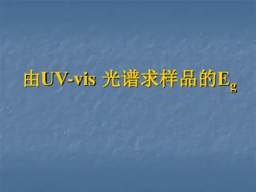 采用紫外可见光谱法求取禁带宽度总结