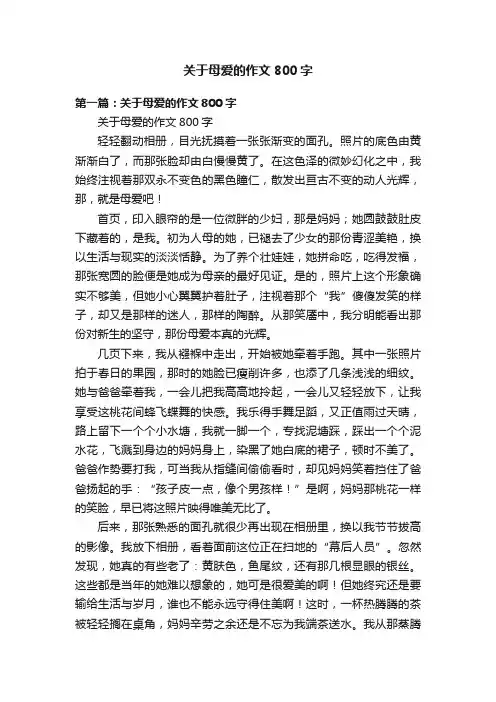 关于母爱的作文800字