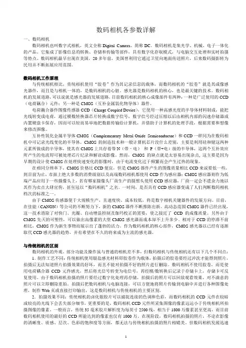 数码相机各参数详解