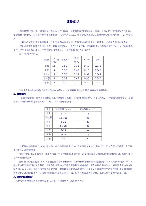 淀粉知识