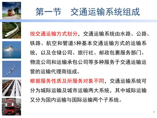 三章交通运输系统概述ppt课件