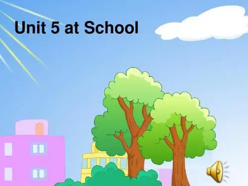 四年级英语上册Unit5AtSchool PPT精品课件1北师大版(三起)