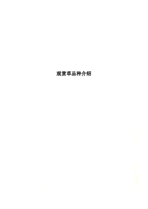 观赏草品种介绍