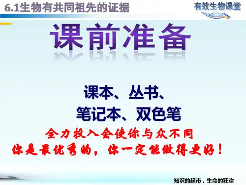 (新教材)高中生物《生物有共同祖先的证据》优质课件人教版1