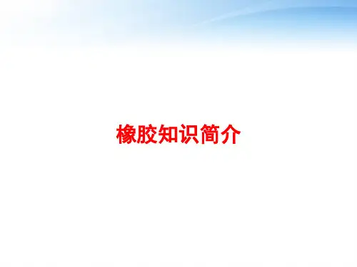 橡胶知识简介 ppt课件