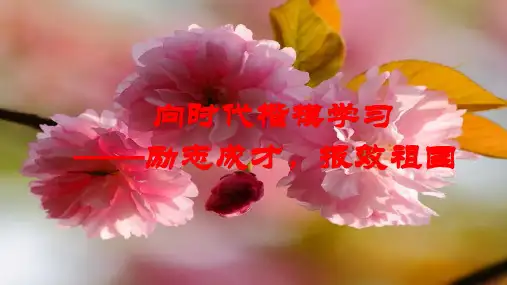 向时代楷模学习——励志成才,报效祖国课件(16张PPT)