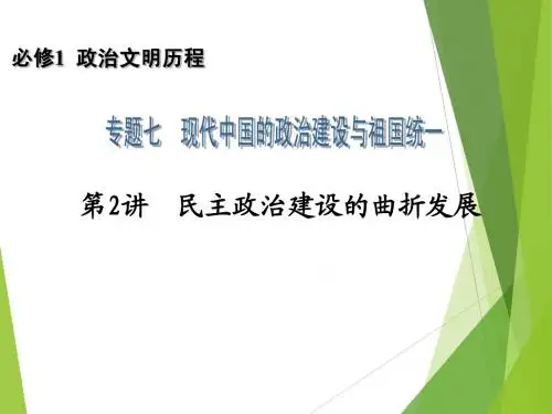 2014高考历史一轮复习配套课件：必修1 专题7 第2讲 民主政治建设的曲折发展