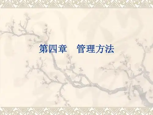 管理学第四章 管理方法