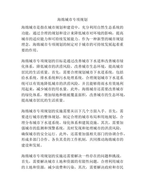 海绵城市专项规划