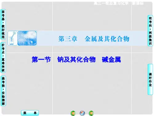 高考化学大一轮复习 第三章 第1节 钠及其化合物 碱金属课件