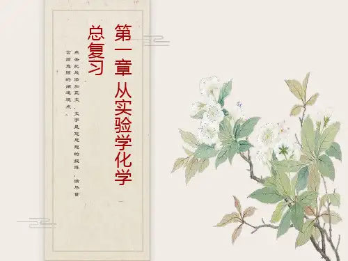高一化学必修一第一章总复习