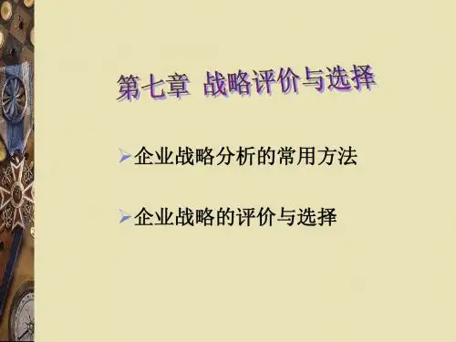 第七章  战略评价与选择