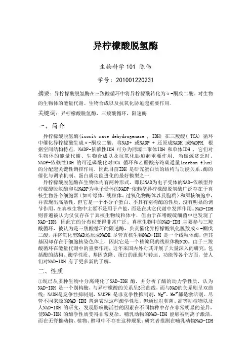 异柠檬酸脱氢酶