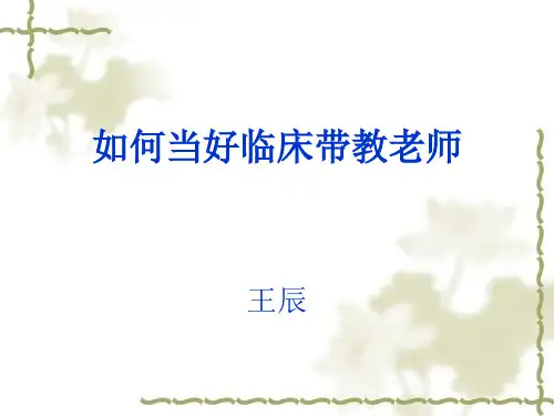 护理实习生带教老师ppt课件