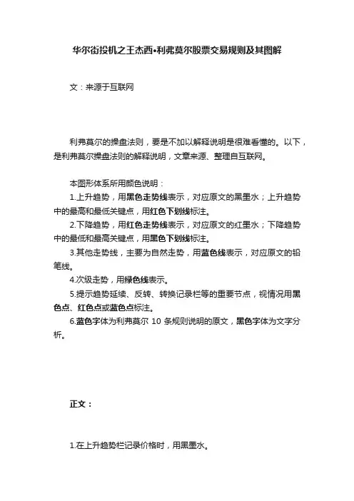 华尔街投机之王杰西·利弗莫尔股票交易规则及其图解