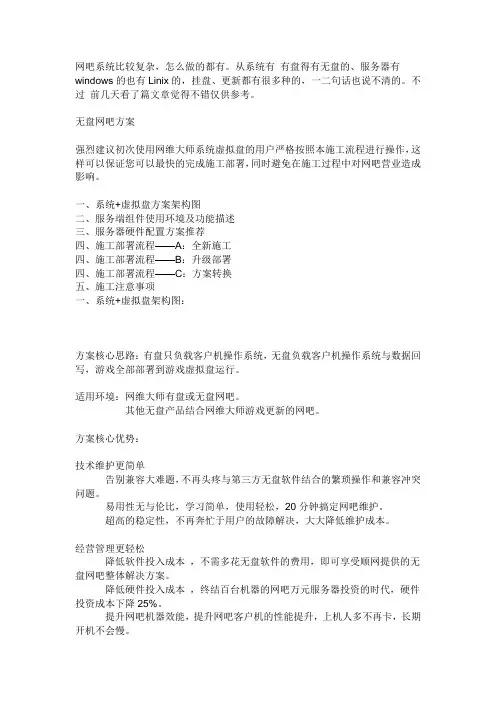 网吧系统安装