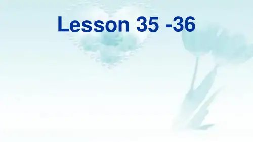新概念英语第一册lesson__35-36课