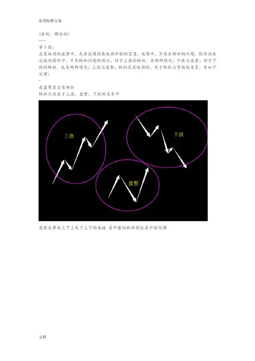 缠中说禅背驰-转折定理 背驰后地三种情况