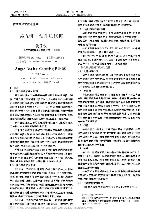 第五讲钻孔压浆桩