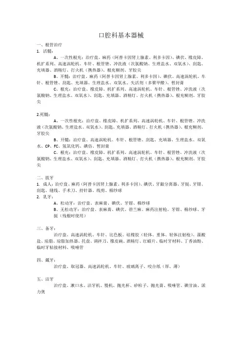 口腔科基本器械