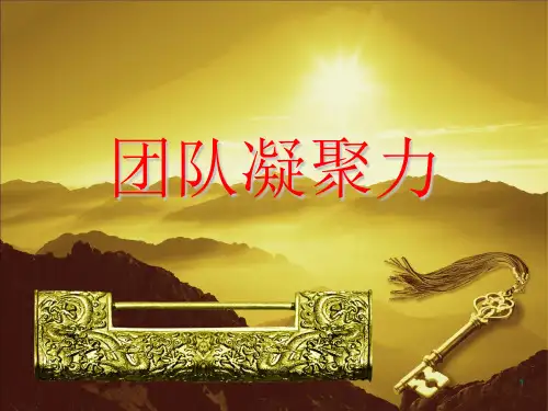 团队凝聚力培训ppt课件