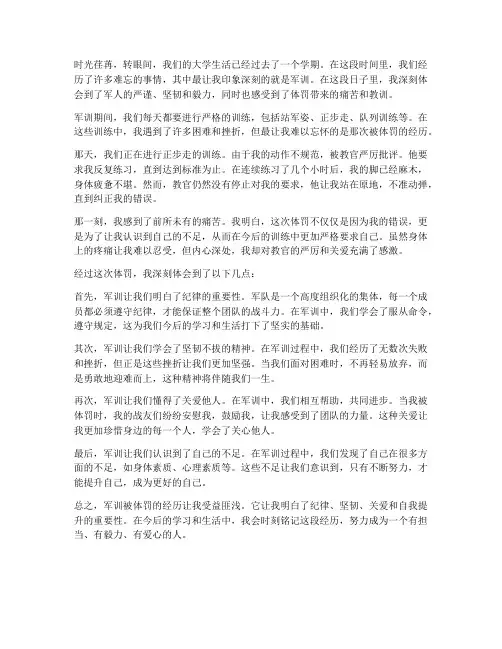 军训被体罚心得体会